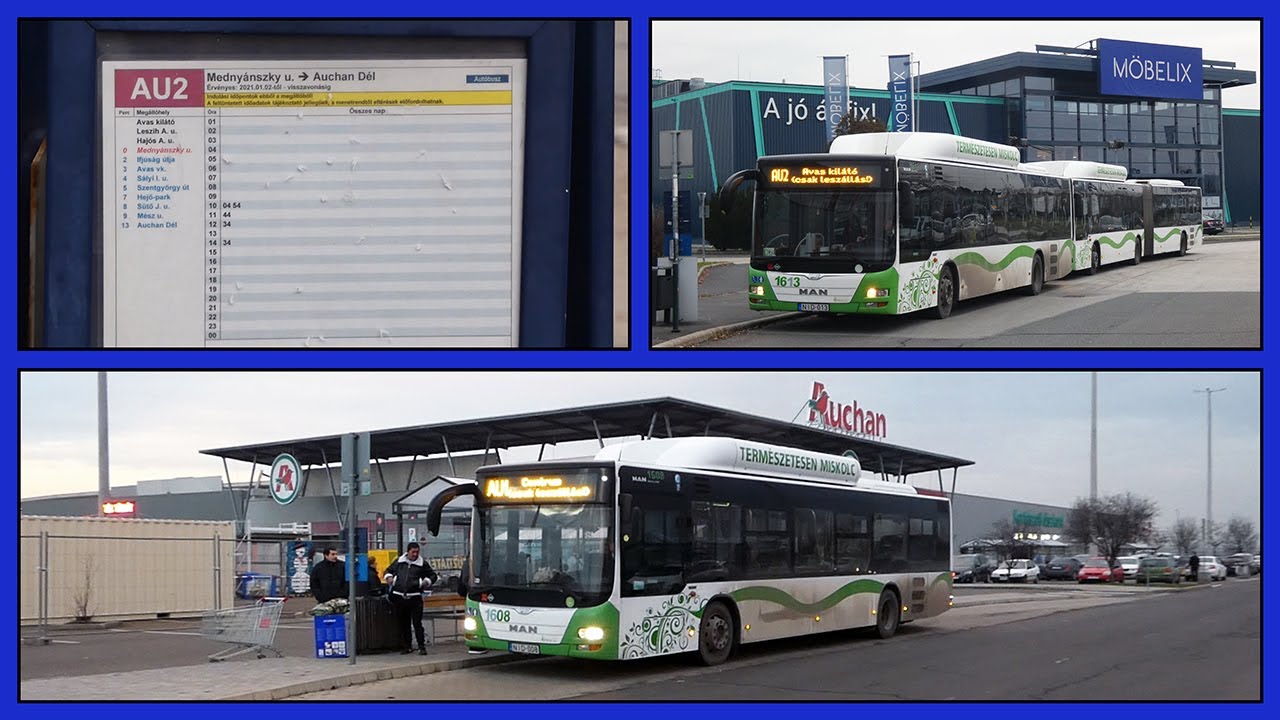 A miskolci Auchan járatok végnapjai (AU1, AU2)