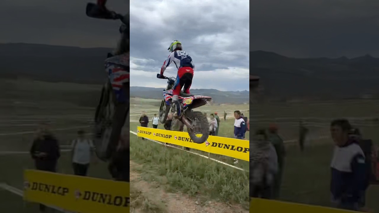 Enduro riders send ski jump. Who hit it the best? 💨✊🏻 