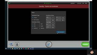 CAE SimEquip Ventilator Screens and Parameters