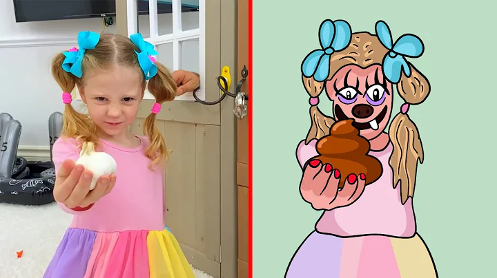 Nastya and dad got into a mysterious test | Funny drawing meme