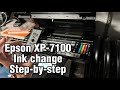 How to change ink - Step-by-step for Epson XP-7100 printer - T 410XL 020 cartridge