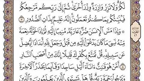 سورة الزمر الشيخ ياسر الدوسري صفحة ٤٥٩
