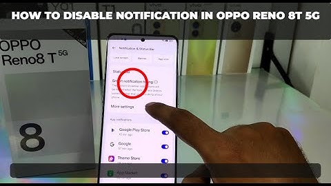 How to Disable notification in OPPO RENO 8T 5G| How to Turn On / App Notifications on OPPO Reno 8T