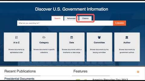 Finding Government Info with GovInfo