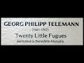 Telemann / Kurt Redel, 1972: Twenty Little Fugues Dedicated to Benedetto Marcello
