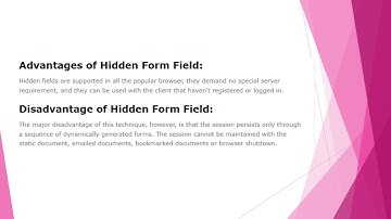 Session Tracking with Hidden Form Field