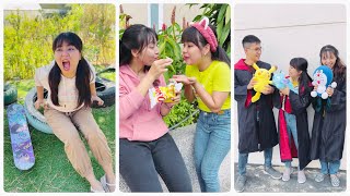 LNS - Girl with Strong Voice & Greedy Friend 👧🏻💪🏻😱 Linh Nhi Su Hao #shorts by LNS vs SH