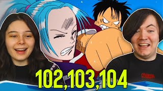 LUFFY PUNCHES VIVI 👒 One Piece Ep 102, 103, 104 REACTION & REVIEW