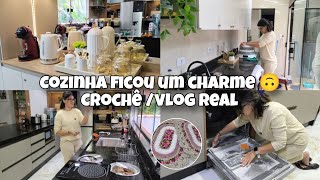 chegou ao FIM!! 😢 | crochê, vlog real do dia | cozinha de cara nova 