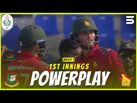 1st Innings Powerplay | Bangladesh vs Zimbabwe | Match 1 | ODI Tri-Series 2026 | M9R1K