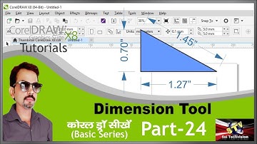 How to use Dimension Tools in CorelDraw X8 in Hindi (Basic Series) Part-24