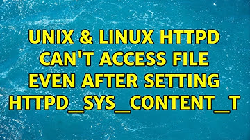 Unix & Linux: Httpd can