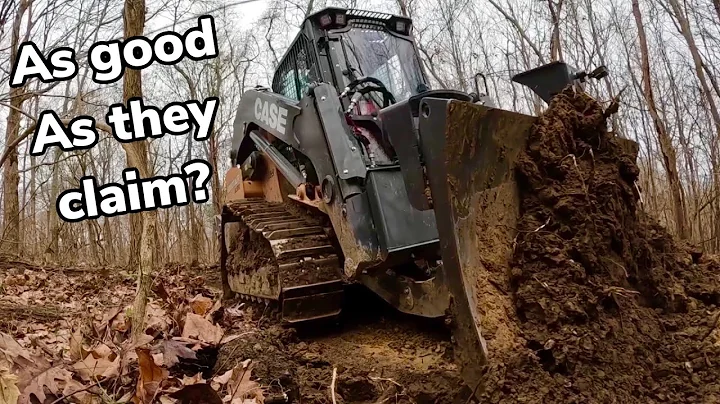 Building a Road in the Woods with CASE DL550 Bulldozer / Skid steer