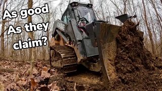 Building a Road in the Woods with CASE DL550 Bulldozer / Skid steer