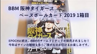 【開封動画】BBM 阪神タイガース ベースボールカード 2019 1箱目