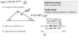 Matematik 1: Definitionsmängd och värdemängd