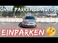 Richtig EINPARKEN - Teil 3: Rückwärts ohne parkende Autos [Grundfahraufgabe] PKW 🚗