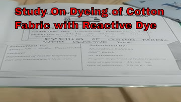 Study on Dyeing of Cotton Fabric with Reactive Dye