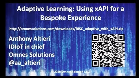 #LearningCollective: Adaptive Learning - Using xAPI for a Bespoke Experience