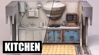 Scratchbuilding a 1:35th scale Spaceship – Part Three: Kitchen Module