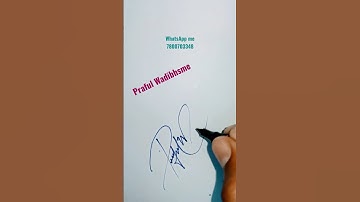 Praful Wadibhsme Named Signature | Search On YouTube Praful | Search Praful Wadibhsme  #shorts #2002