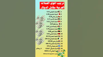 ترتيب اقوى العملات العربية مقابل الدولار اكسبلور Top10 ترند الدولار Shorts 