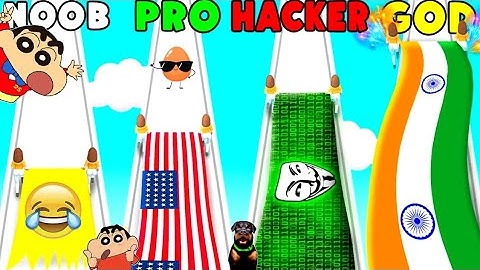 NOOB VS PRO VS HACKER VS GOD IN FLAG PAINTERS WITH SHINCHAN & CHOP