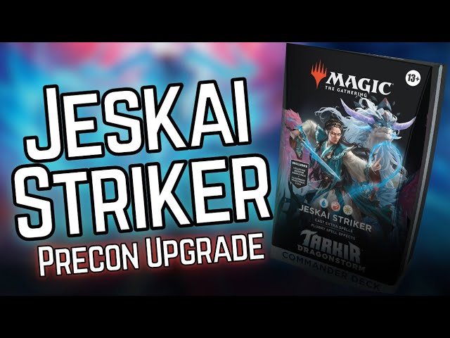 jeskai strikers mtg commander precon upgrades 10 cards to Upgrade the Jeskai Striker Precon Commander Deck. Let's address  the elephant in the room straight away, I have opted for the backup  commander, Elsha, Threefold Master. After playing the