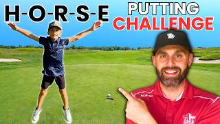 He ALMOST Beat Me!  H-O-R-S-E Putting Challenge vs My Son