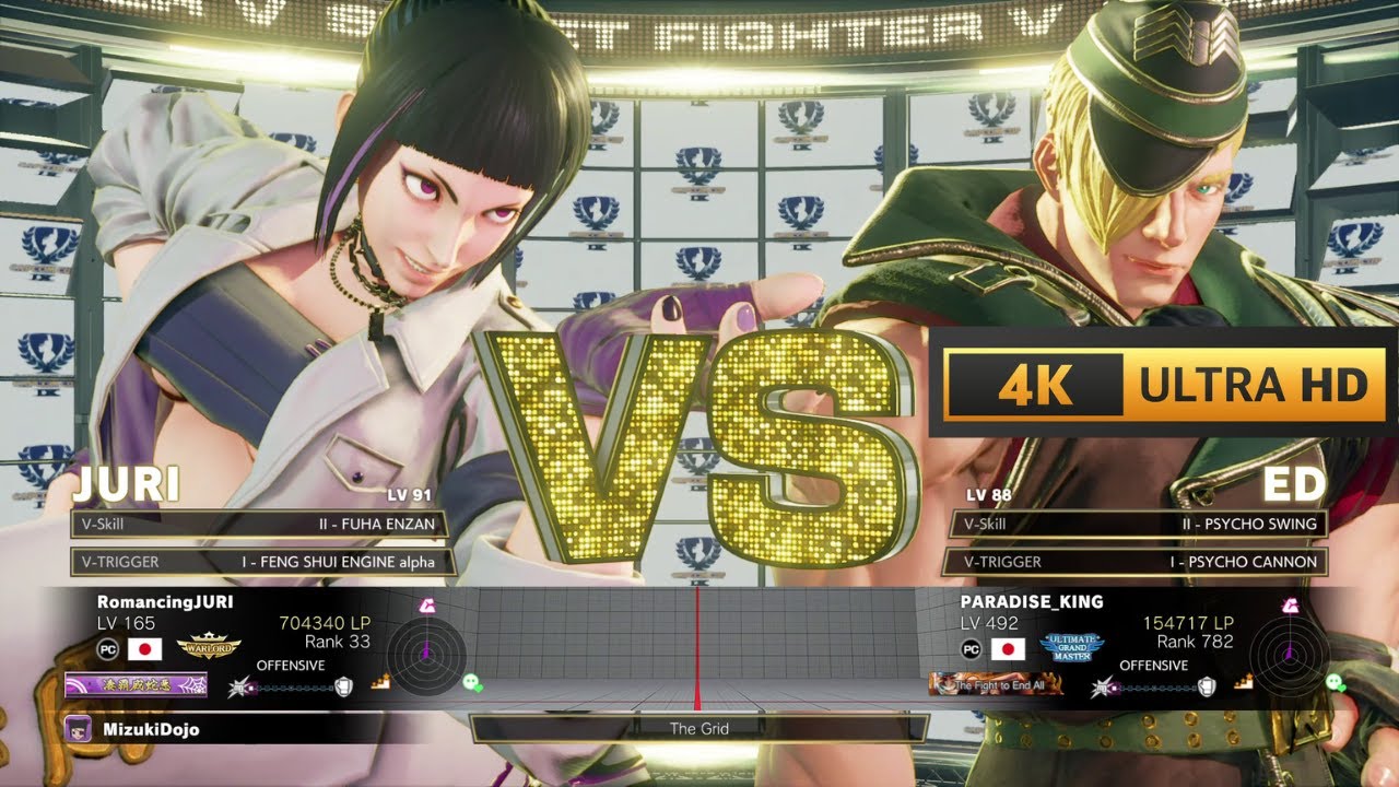 RomancingJURI (JURI) VS PARADISE_KING (ED) in Street Fighter 5  | 4K 60Fps Gameplay