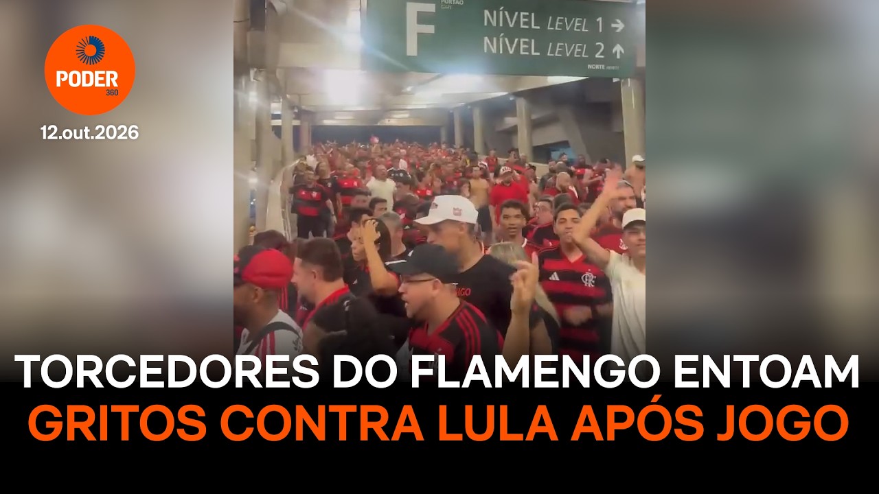 Torcedores do Flamengo entoam gritos contra Lula após jogo