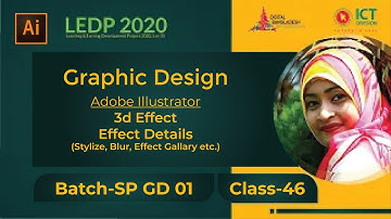 3d Effect | Blur | Effect Details | Class 46 | Batch SP GD 01| LEDP 2020 | Graphic Design Class