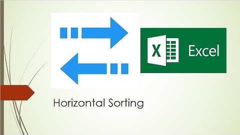 Horizontal Sorting In Microsoft Excel