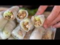 Recette des rouleaux de printemps asiatiques au poulet frais et parfumés