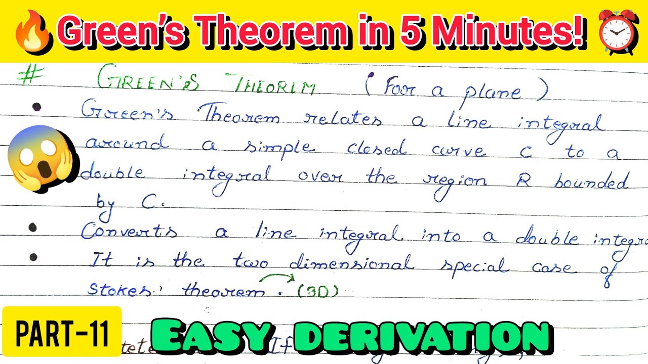 🍏Green's Theorem Proof Explained in 5 Minutes⏰| Easiest Visual Proof Ever!😱 