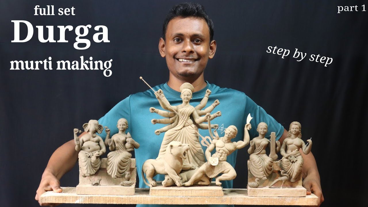 Mitti ki Durga murti banana | 2025 Durga murti making with clay | clay art