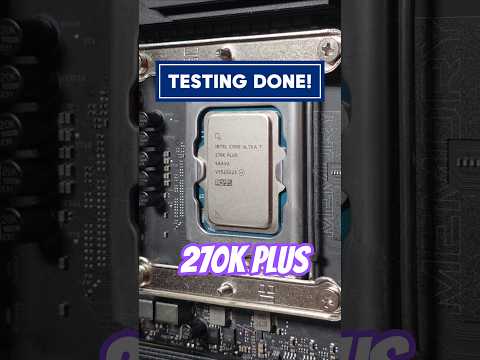270k Plus testing done! #intel #cpu #shorts