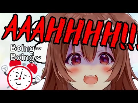 A Sleepy Korone Gets Scared By Her Own Alarm [Hololive]