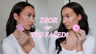 DIOR PINK ROSY GLOW OR TOO FACED CANDY CLOUDS BLUSH | Do You Really Need Both?