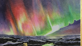 オーロラ描きました Youtube