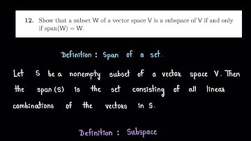 Question from Linear Algebra on the concept of span of a set.