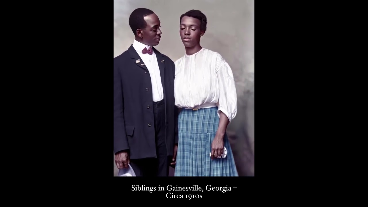 Animated Couple Portrait from Gainesville, Georgia, 1910s