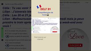 DELF B1 Compréhension de l'oral 🎧 B1 French Listening Practice Test #examprep #examen #français #fle