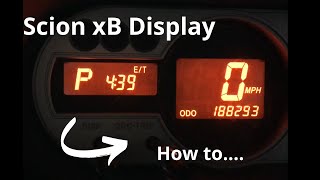 Match Highlights Scion xB Dashboard Display - Features and Functions | Web Learning Pro