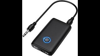 Unboxing, Setup. Aux Bluetooth Adapter for Car, Bluetooth 5.0 Transmitter Receiver,