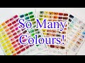 Swatching and Trying out Daniel Smith Watercolor Dot Cards; all four pages, 238 colours!