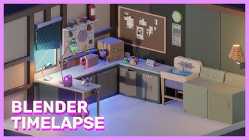 Rick and Morty Garage - blender 2.91 Time lapse