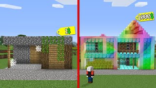 1$ GÜVENLİ EV VS 1000$ GÜVENLİ EV  Minecraft