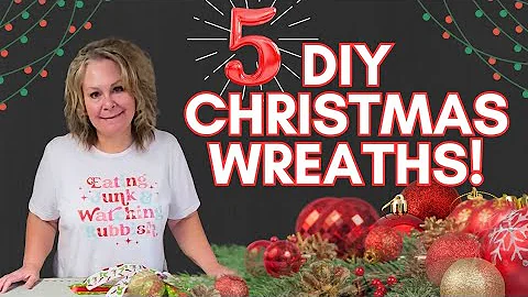 TOP 5 DIY CHRISTMAS WREATHS | QUICK & EASY STEP BY STEP TUTORIAL FOR BEGINNERS