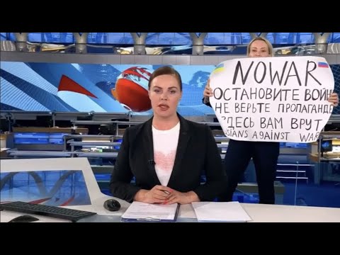 Anti-war Protest on mainstream Russian tv